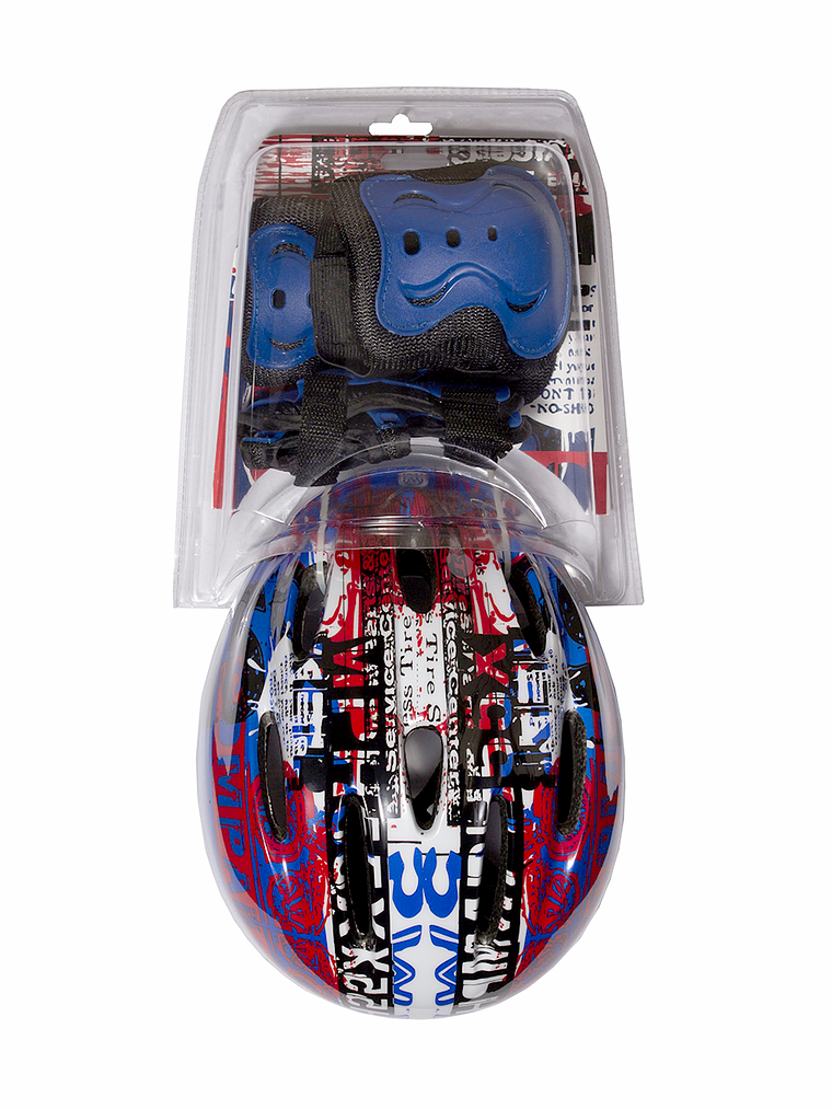 Set de casco y protecciones Hook Azul HK-331 2