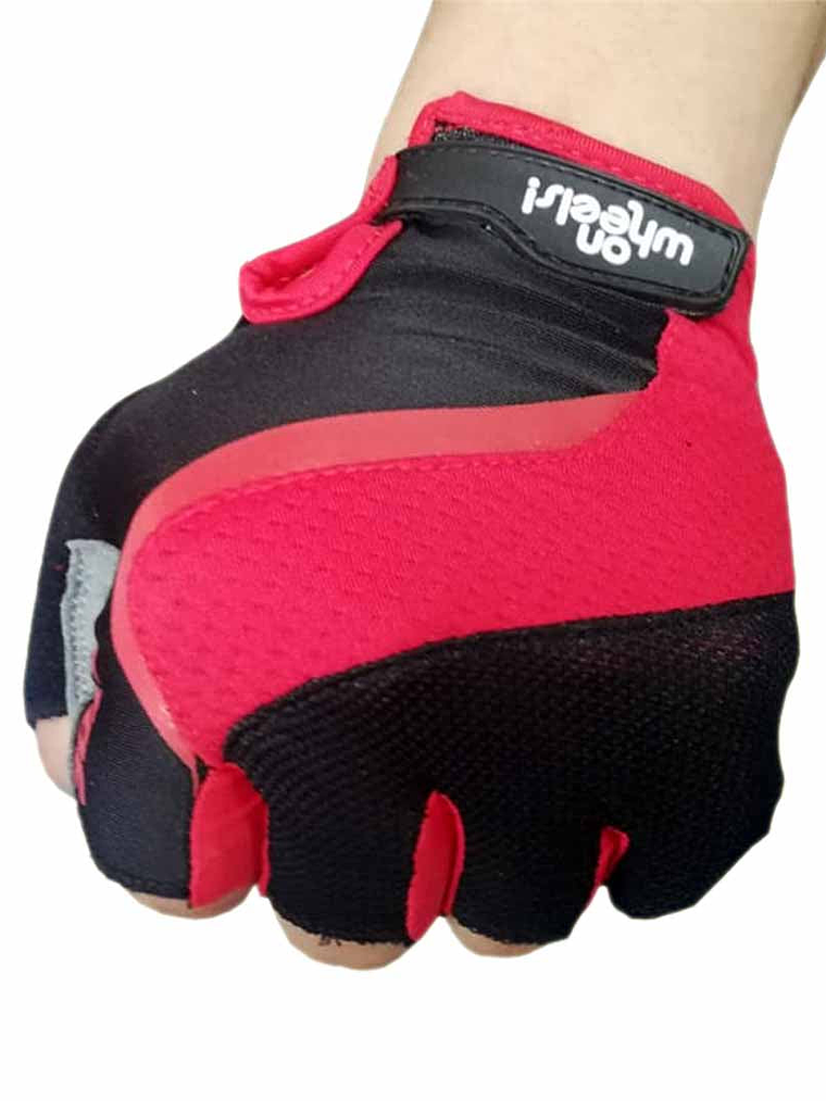 Guante Corto OnWheels! Rojo/Negro 3
