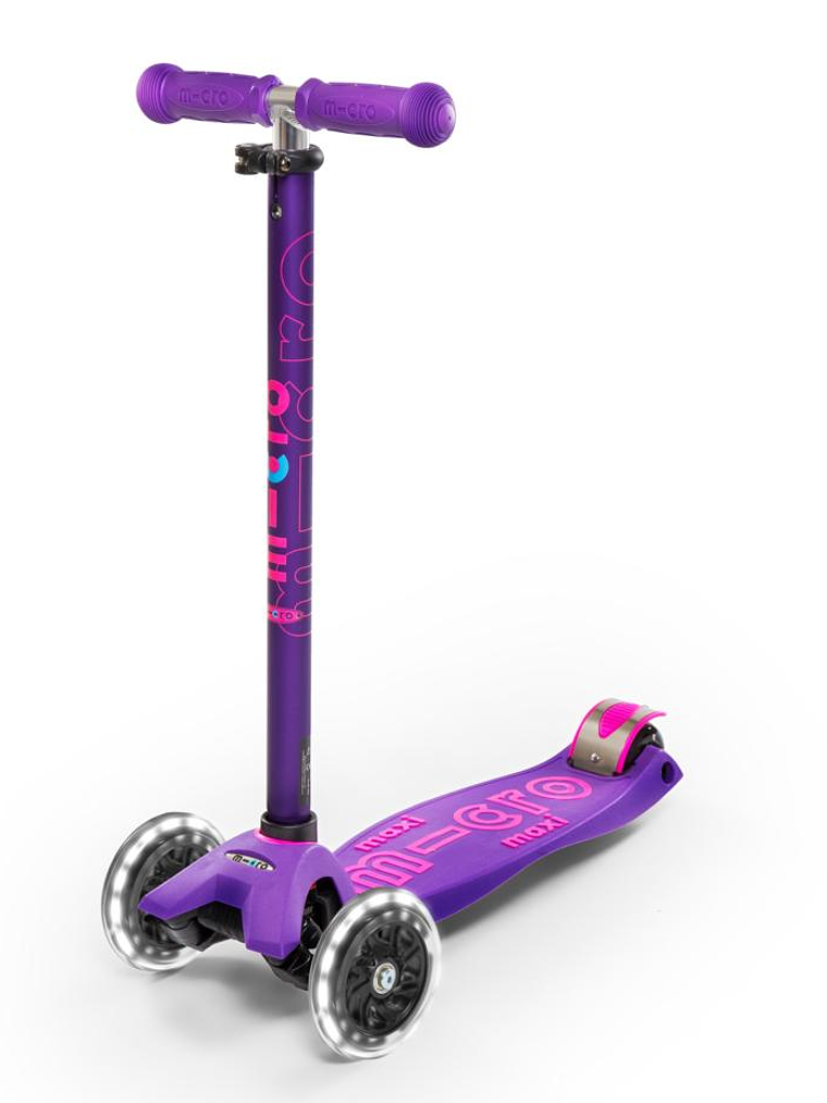Scooter Maxi Deluxe LED Morado 1