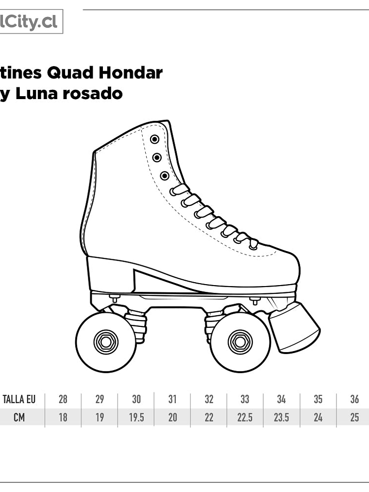 Patines Quad Hondar Soy Luna rosado 3
