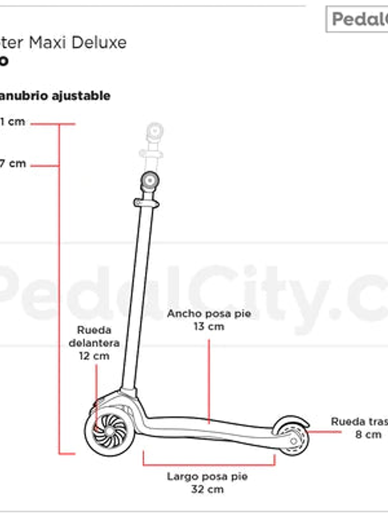 Scooter Maxi Deluxe LED Morado 5
