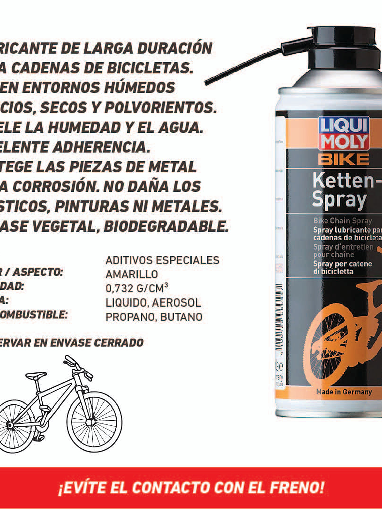 Aceite Liqui Moly Kettenspray (Lubricante de Cadena Multicondición Personal o Taller) 3