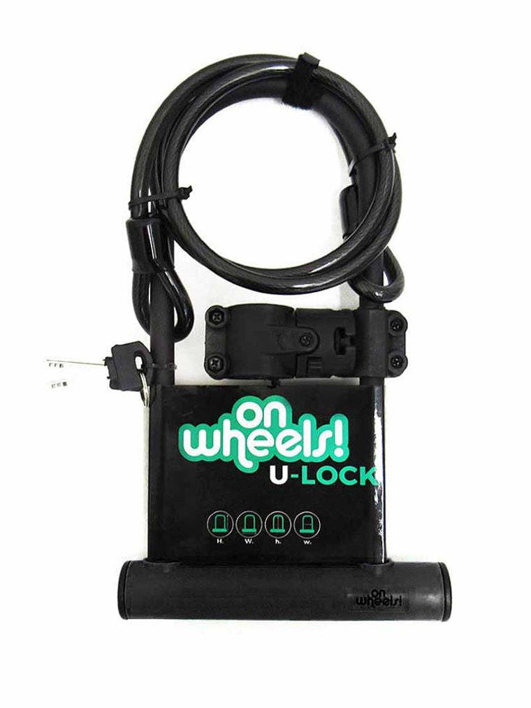 Candado U-Lock OnWheels! Largo con Piola y Soporte Colores 2