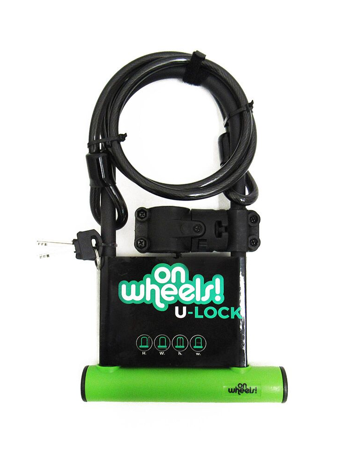 Candado U-Lock OnWheels! Largo con Piola y Soporte Colores 3