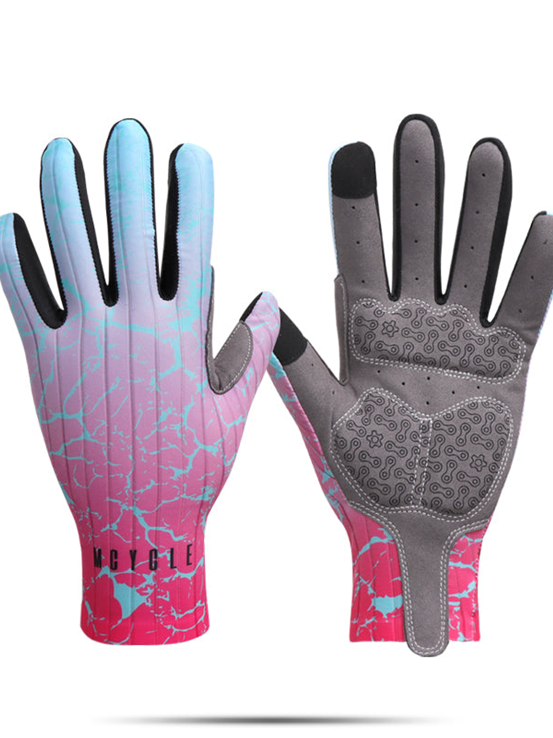 Guante Largo Mcycle rosado/celeste 1