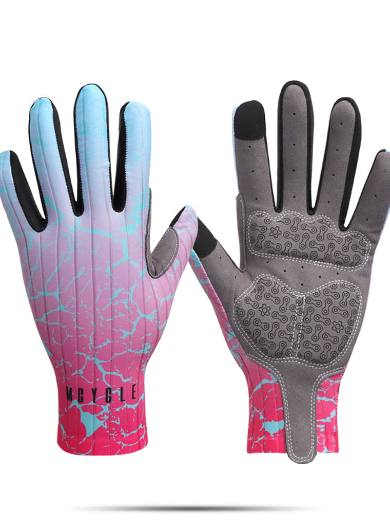 Guante Largo Mcycle rosado/celeste 1