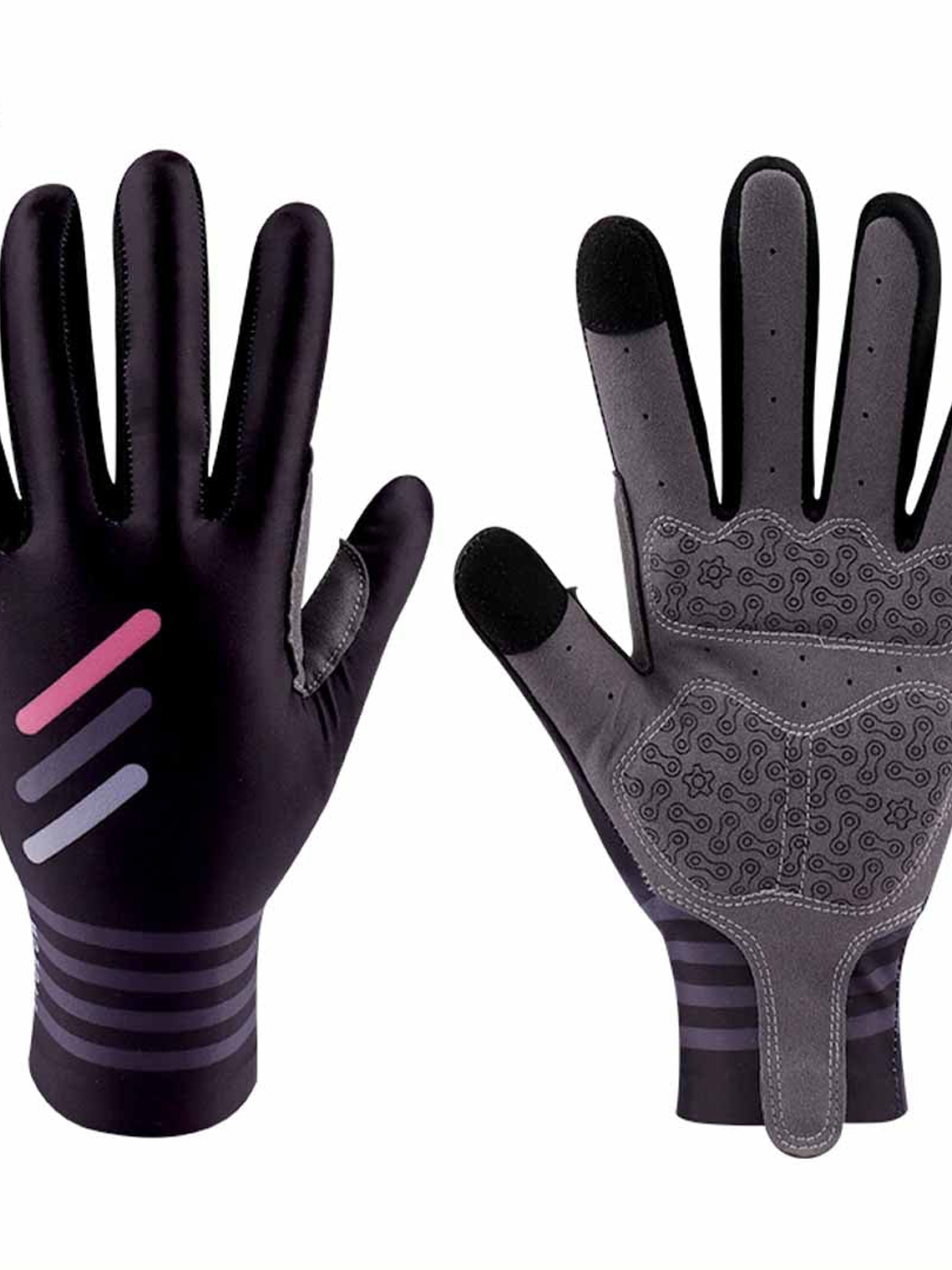 Guante Largo Ms003 Negro/Rosa 1
