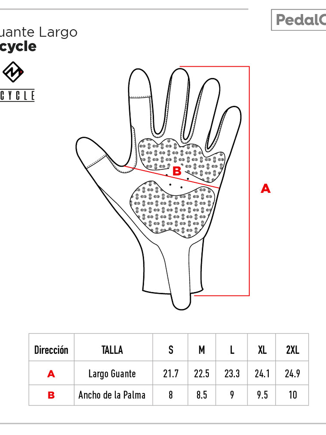 Guante Largo Mcycle rosado/celeste 5