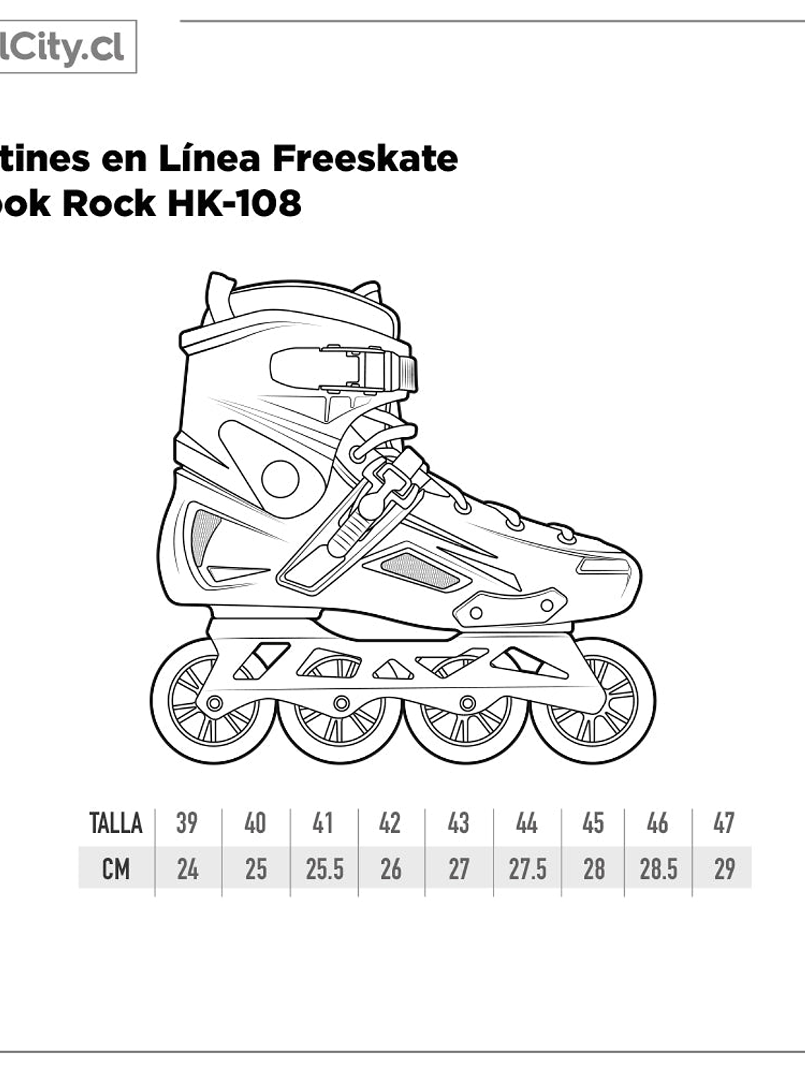 Patines en Línea Freeskate Hook Rock HK-108 7