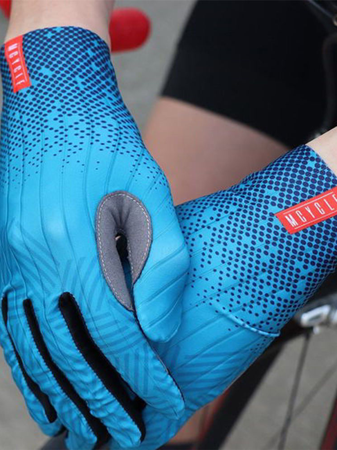 Guante Largo Mcycle azul 4