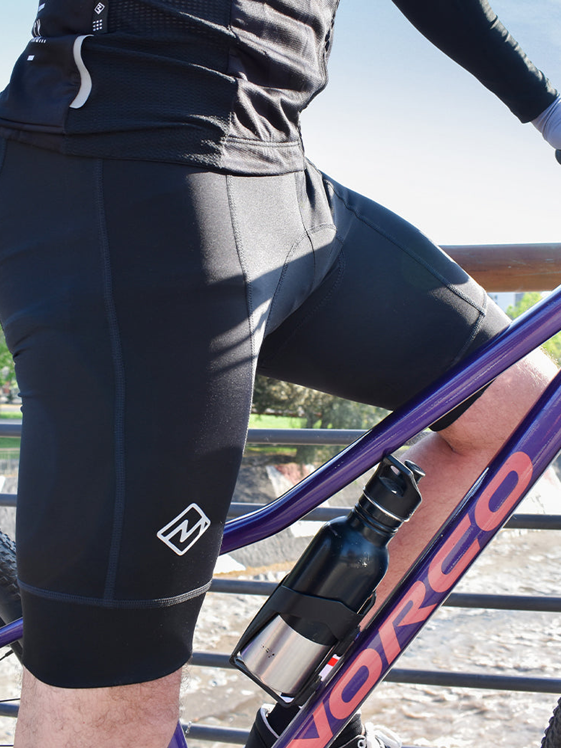 Calza corta de ciclismo Mcycle Black 8