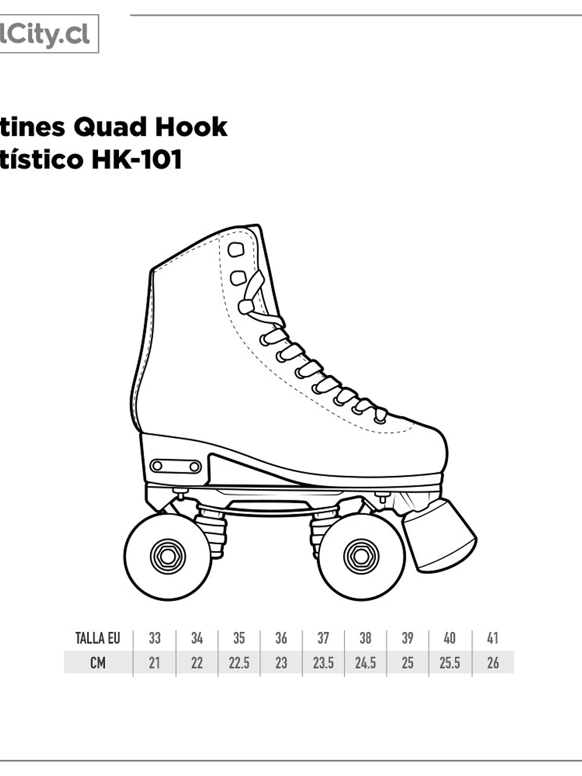 Patines Quad Hook Artístico HK-101 White 7