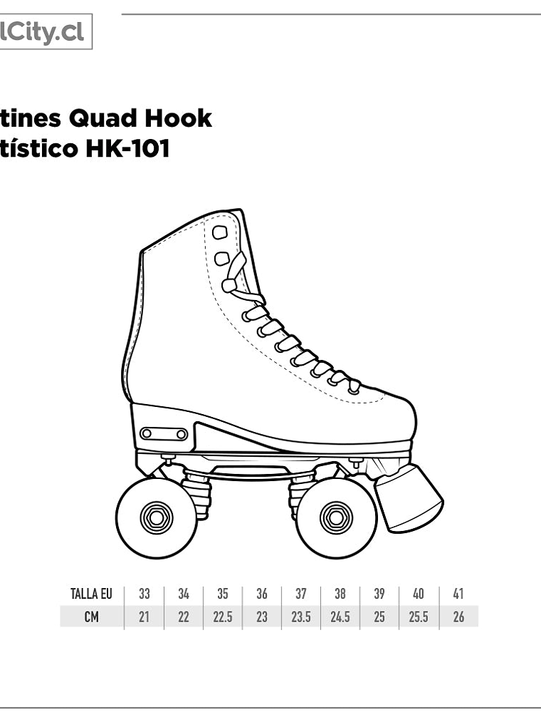 Patines Quad Hook Artístico HK-101 White 7
