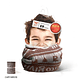 Bandana De Invierno Kids Reversible E9 -Brown - Miniatura 1