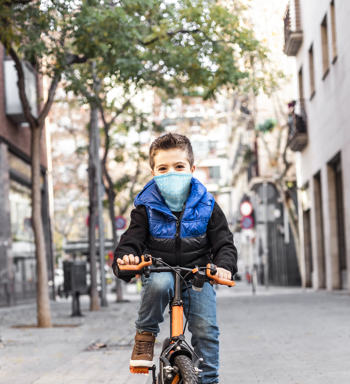 Bandana De Invierno Kids Reversible E9 -Brown 2