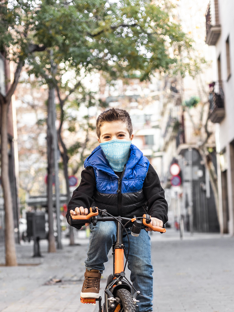 Bandana De Invierno Kids Reversible E9 -Brown 2