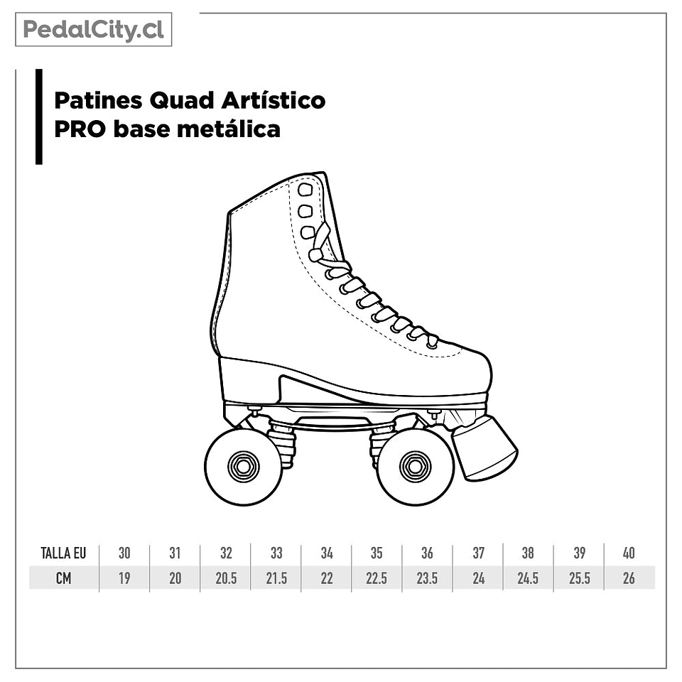 Patines Quad Artístico PRO base metálica 3