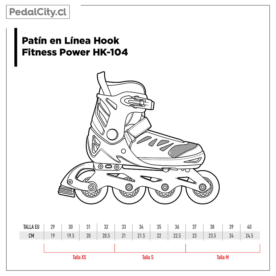 Patín en Línea Hook Fitness Power Blue HK-104 5