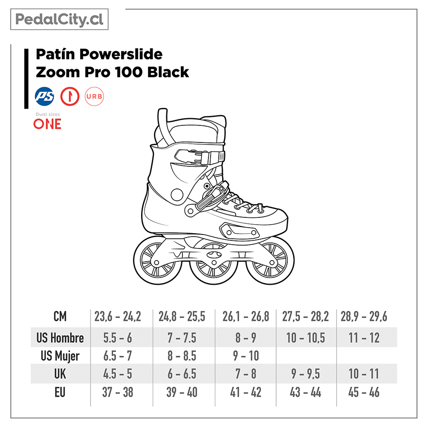 Patines Powerslide Zoom Pro 100 Black 11