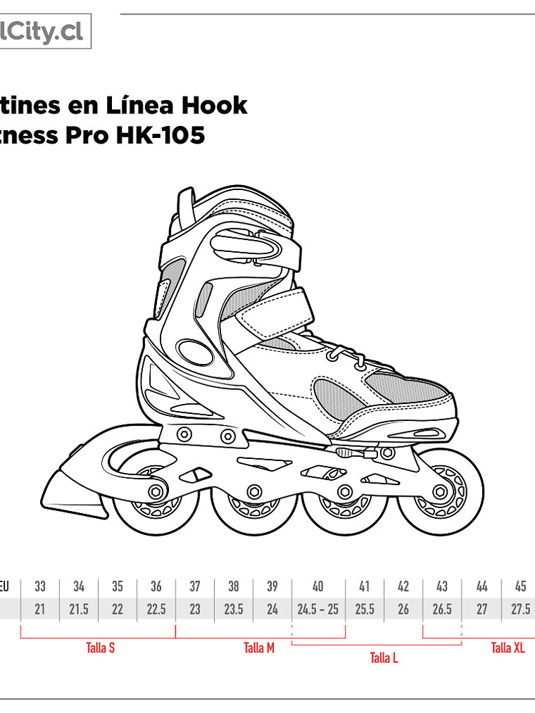 Patines en Línea Hook Fitness Pro Negro HK-105 8