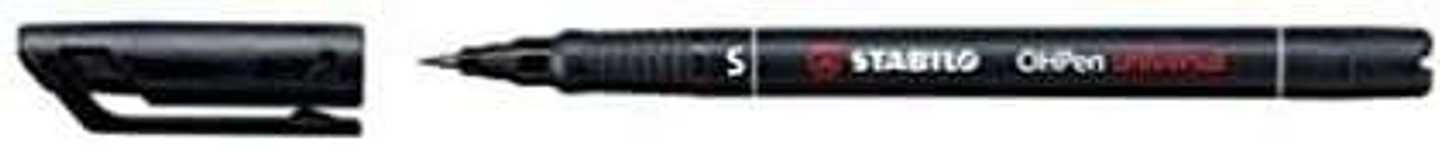 Stabilo OHPen Rotulador Permanente - Punta Superfina - Trazo de 0.4mm - Agarre Antideslizante - Tapon Ventilado - Color Negro 1