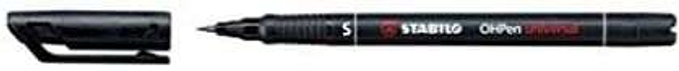 Stabilo OHPen Rotulador Permanente - Punta Superfina - Trazo de 0.4mm - Agarre Antideslizante - Tapon Ventilado - Color Negro 1