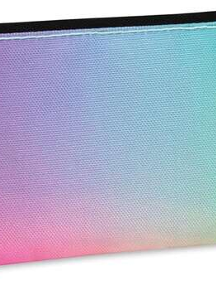 Milan Sunset Estuche Pequeño Plano Rectangular - Tejido Resistente a las Roturas y Rasgaduras - Medidas 23x9x1.3cm - Modelo Color Negro 1