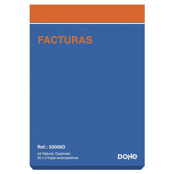 Dohe Talonario Facturas - 100 Hojas - Papel Autocopiativo - Tamaño A4