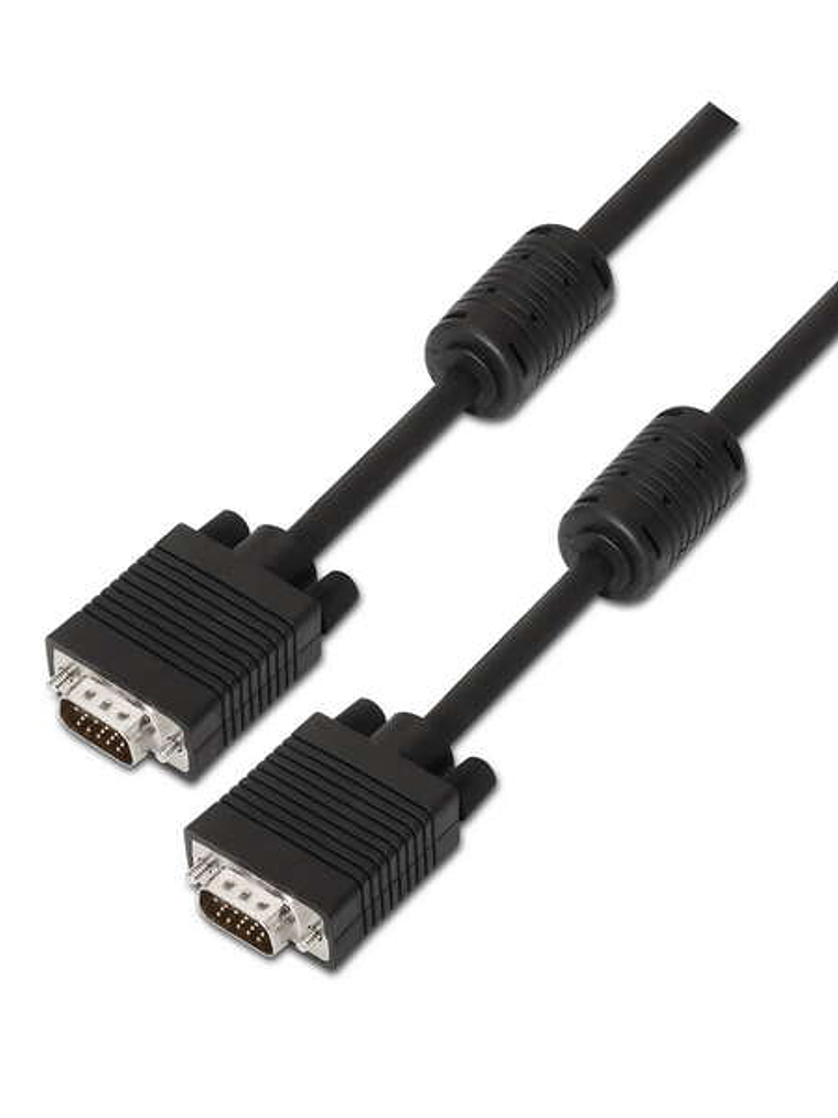 Aisens Cable SVGA con Ferrita - HDB15/Macho-HDB15/Macho - 10m - Color Negro 1