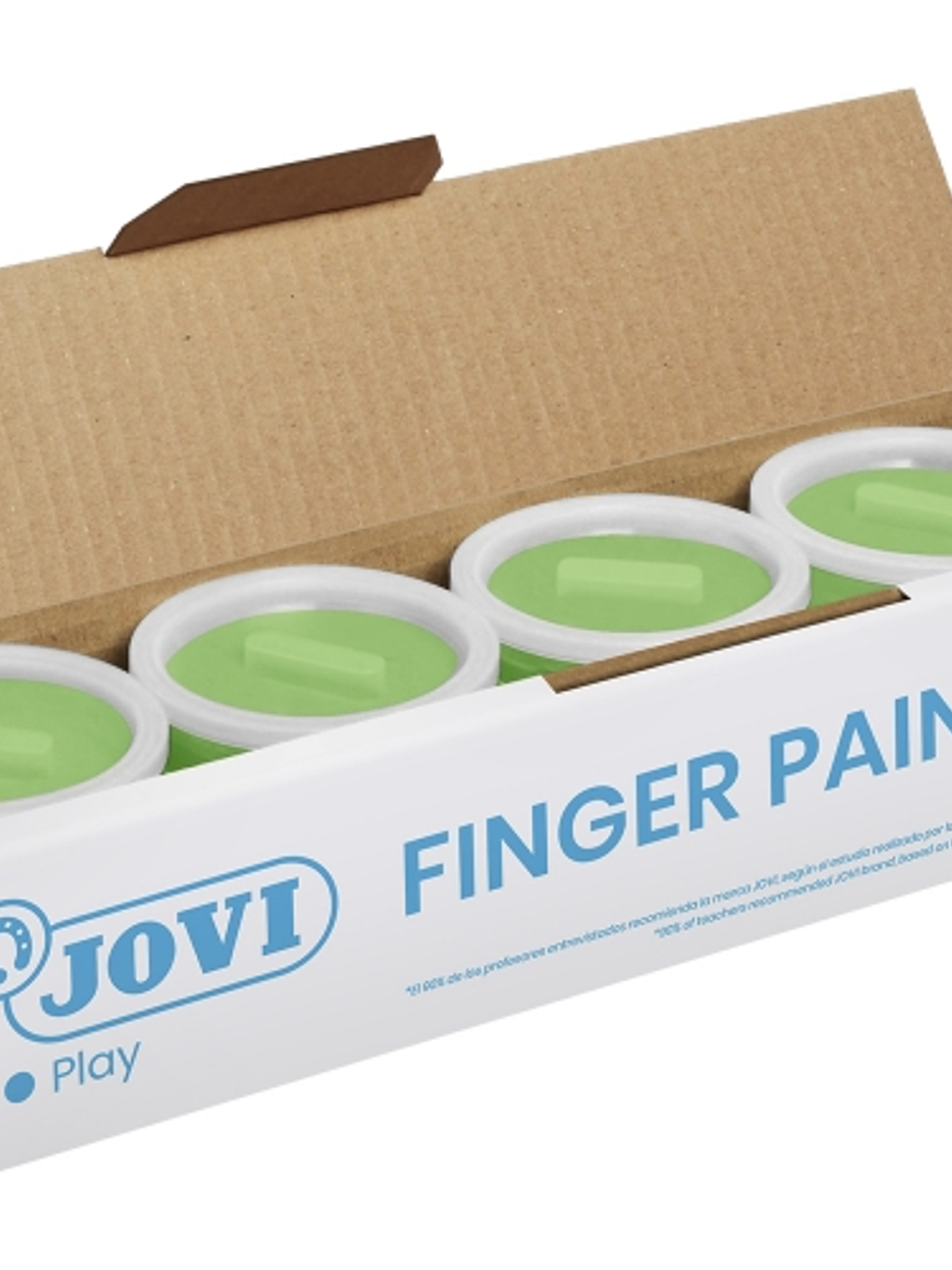 Jovi Bote de Pintura de Dedos - 125ml - Colores Mezclables - Textura Gelatinosa - Lavable - sin Gluten Ni Alergenos - No Toxico - Color Verde 1