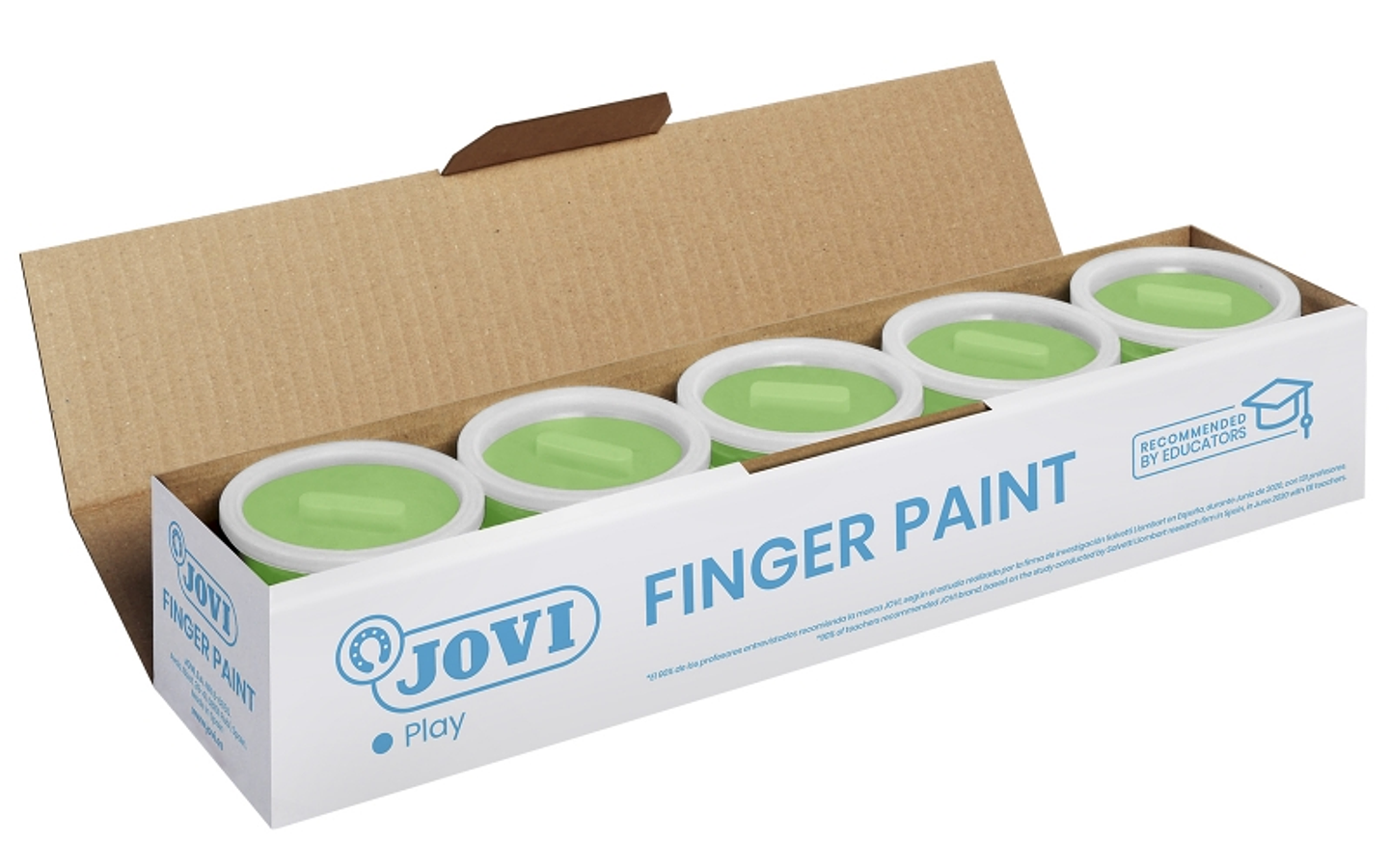 Jovi Bote de Pintura de Dedos - 125ml - Colores Mezclables - Textura Gelatinosa - Lavable - sin Gluten Ni Alergenos - No Toxico - Color Verde 1