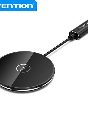Vention Cargador Inalambrico Magnetico Rapido - 15W - Proteccion Sobretension/Subtension - Apagado Automatico - Indicador LED - USB-C - Color Negro