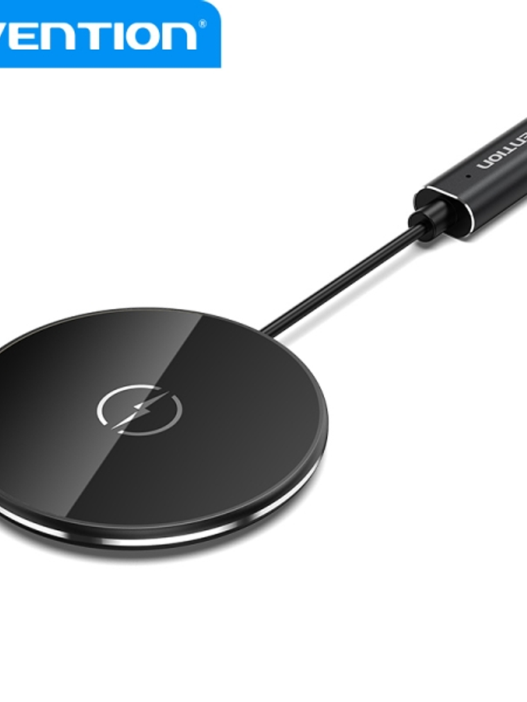 Vention Cargador Inalambrico Magnetico Rapido - 15W - Proteccion Sobretension/Subtension - Apagado Automatico - Indicador LED - USB-C - Color Negro 1