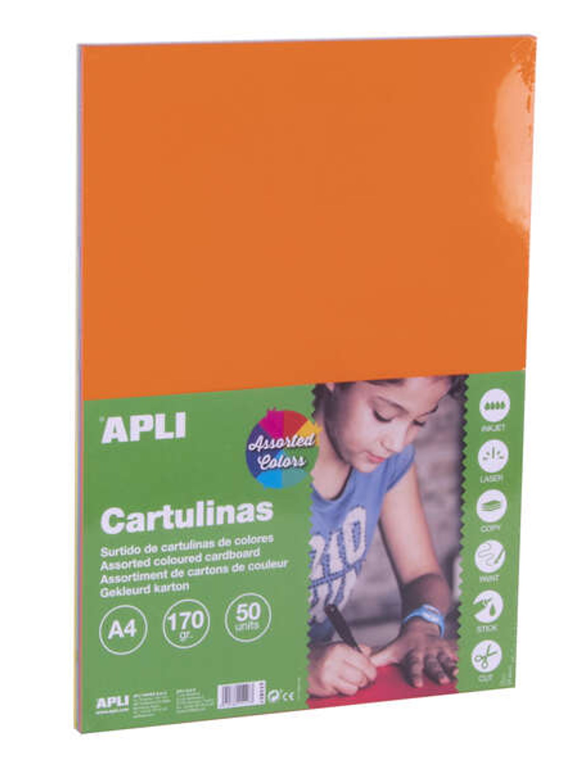 Apli Cartulinas Surtido Intenso A4 170g 50 Hojas 1