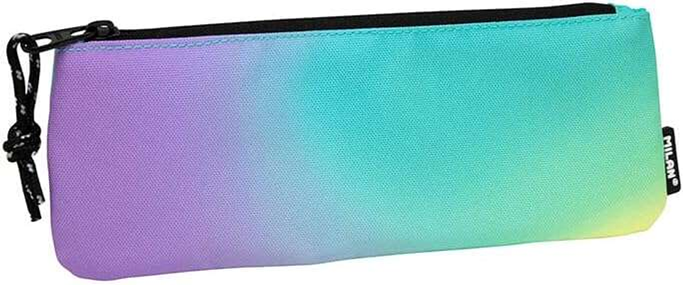 Milan Sunset Estuche Pequeño Plano Rectangular - Tejido Resistente a las Roturas y Rasgaduras - Medidas 23x9x1.3cm - Color Turquesa 1