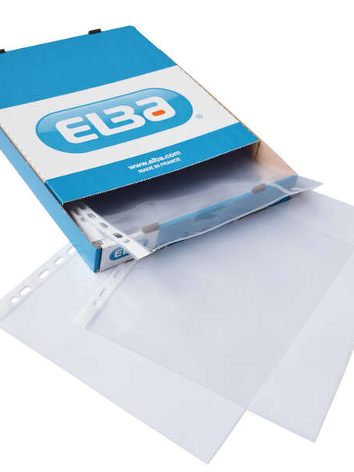 Elba Pack de 100 Fundas Multitaladro PP 70 Micras - Tamaño A4 - Acabado Cristal - Transparente 1
