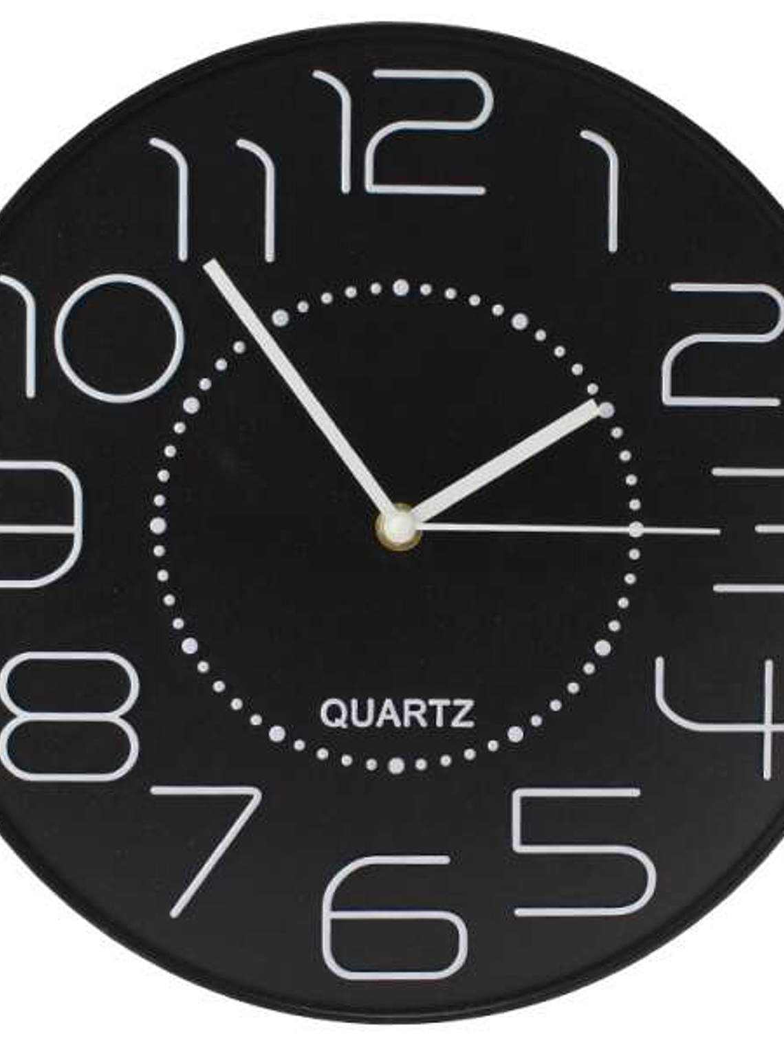 Bismark Reloj Oficina Numeros Blancos sin Cristal - Manecillas de Aluminio - Color Negro 1