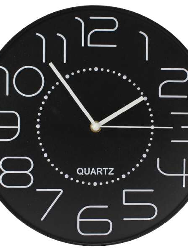Bismark Reloj Oficina Numeros Blancos sin Cristal - Manecillas de Aluminio - Color Negro 1