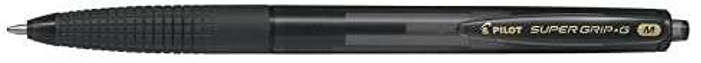 Pilot Boligrafo de Bola Retractil SuperGrip G - Punta Redonda 1.0mm - Trazo 0.4mm - Tinta de Aceite - Grip Ergonomico - Color Negro 1