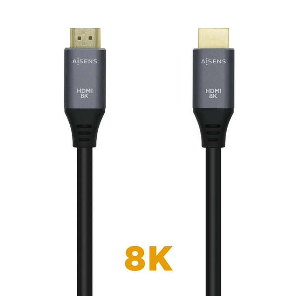 Aisens Cable HDMI V2.1 Ultra Alta Velocidad 8K@60Hz 48Gbps - A/M-A/M - 2.0m - Color Negro 1