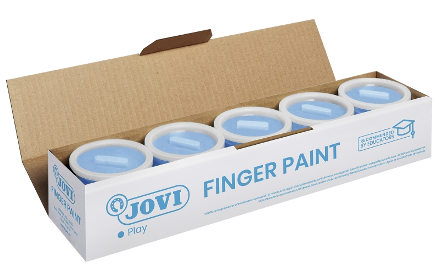 Jovi Bote de Pintura de Dedos - 125ml Pintura de Dedos - Colores Mezclables - Textura Gelatinosa - Lavable - sin Gluten Ni Alergenos - No Toxico - Est 1