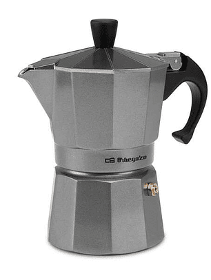 Orbegozo KFS 320 Cafetera de Aluminio para 3 Tazas - Rapida - Eficiente y Segura - Ideal para Cocinas Electricas - a Gas o de Vitroceramica - Ergonomi