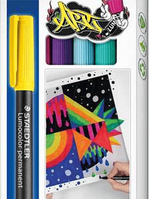 Staedtler Lumocolor 318 C6 Pack de 6 Rotuladores Permanentes - Trazo de 0.6mm Aprox - Secado Rapido - Colores Surtidos