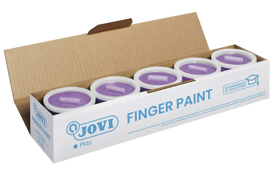 Jovi Bote de Pintura de Dedos - 125ml - Colores Mezclables - Textura Gelatinosa - Lavable - sin Gluten Ni Alergenos - No Toxico - Color Morado 1
