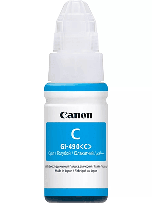 Canon GI490 Cyan Botella de Tinta Original - GI490C/0664C001