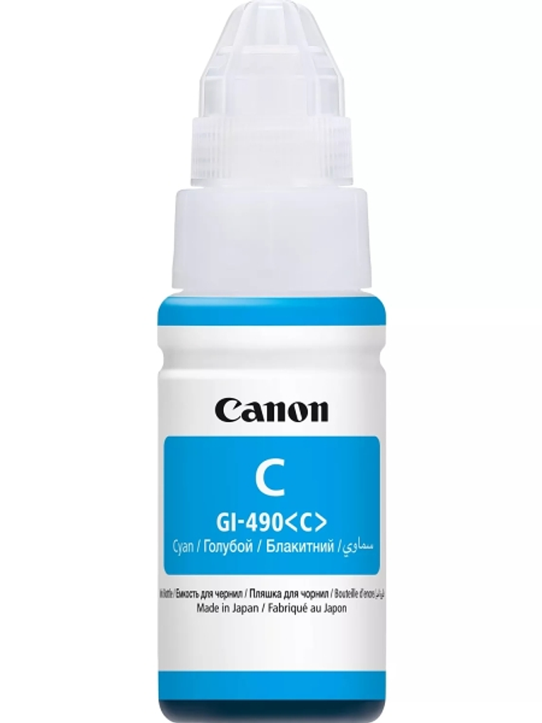 Canon GI490 Cyan Botella de Tinta Original - GI490C/0664C001 1