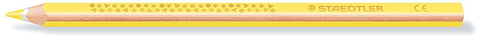 Staedtler Jumbo Noris 128 Lapiz Triangular de Color - Mina de 4mm - Resistencia a la Rotura - Diseño Ergonomico - Color Amarillo