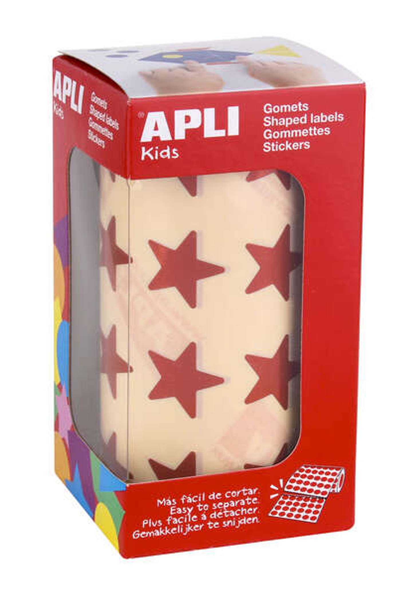 Apli Gomets Estrella 19.5mm - 1416 Unidades por Rollo - Adhesivo Permanente - Ideal para Actividades Infantiles 1