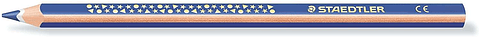 Staedtler Jumbo Noris 128 Lapiz Triangular de Color - Mina de 4mm - Resistencia a la Rotura - Diseño Ergonomico - Color Azul