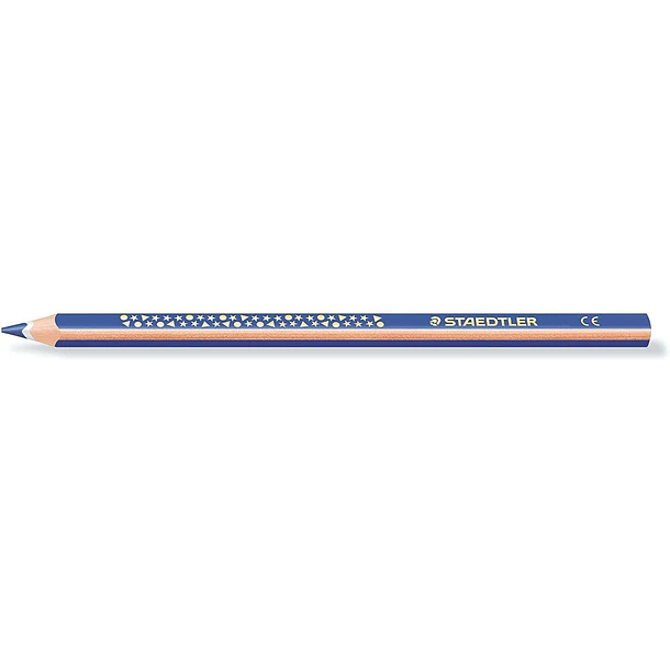 Staedtler Jumbo Noris 128 Lapiz Triangular de Color - Mina de 4mm - Resistencia a la Rotura - Diseño Ergonomico - Color Azul